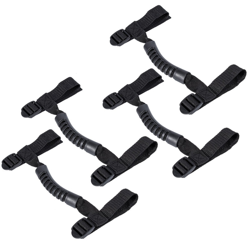 [Australia] - Beside_Auto 4 x Black Roll Bar Grab Handles Grip Handle For Wrangler YJ TJ JK JK JL JLU Sports Sahara Freedom Rubicon X & Unlimited 1995-2018 (Black) 