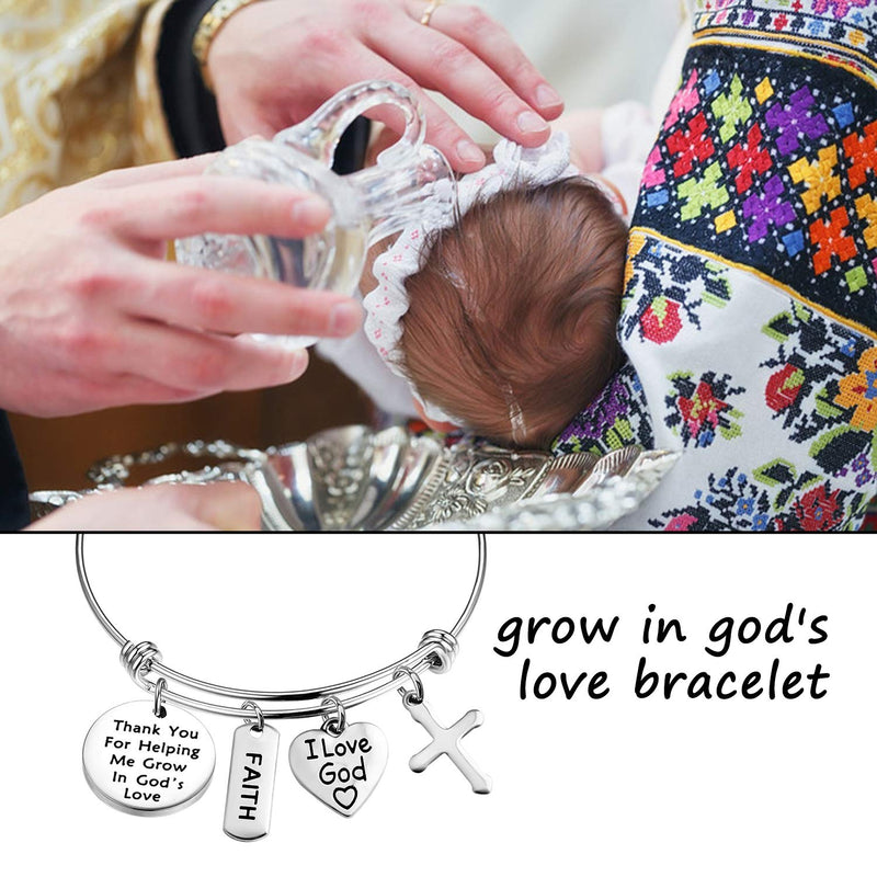 [Australia] - MAOFAED Sunday School Teacher Gift Teacher Appreciation Gift Gift for Godparent Religious Gift Thank You for Helping Me Grow in God’s Love Grow in God's Love BR 