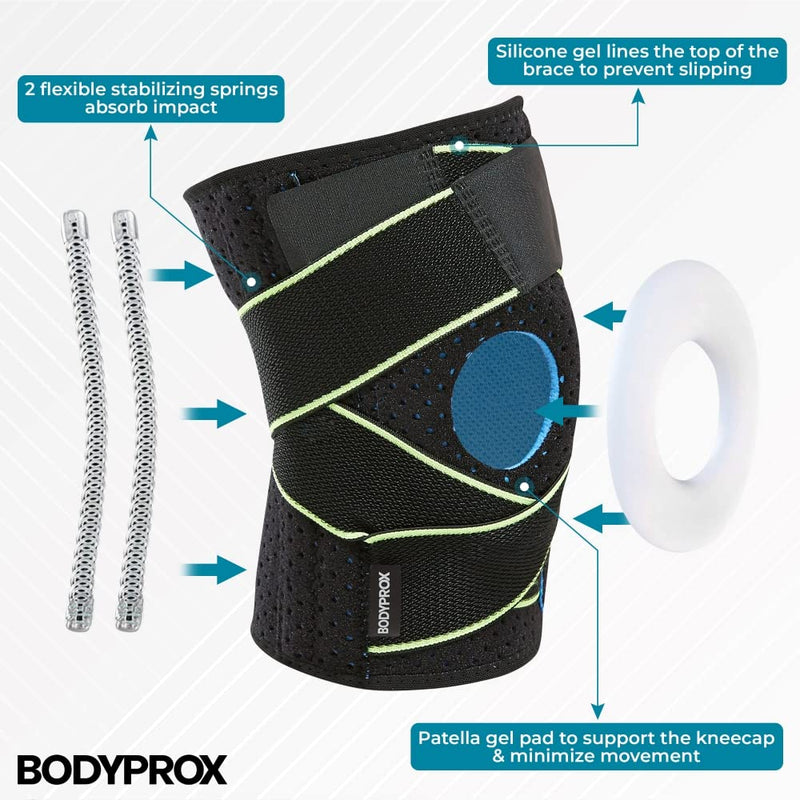 [Australia] - Knee Brace with Side Stabilizers & Patella Gel Pads for Knee Support (Extra Large) X-Large 