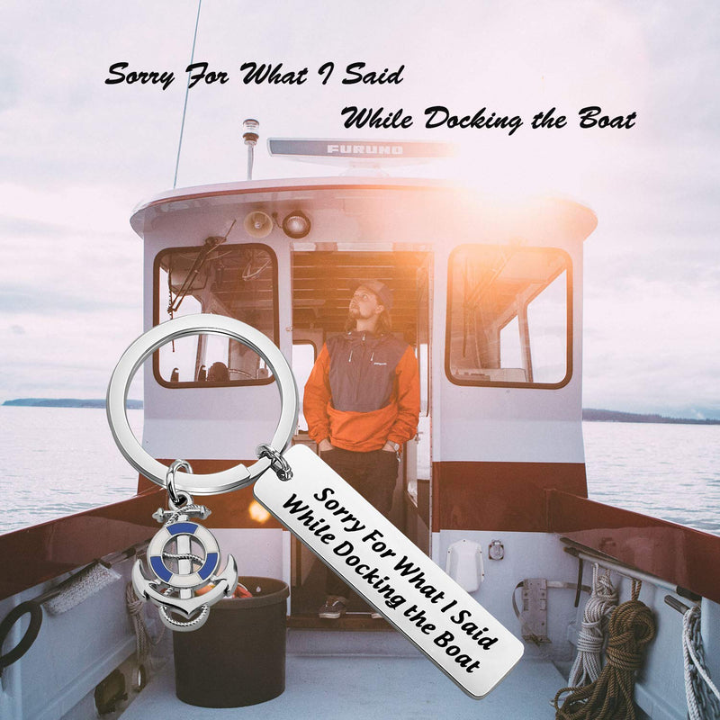 [Australia] - TIIMG Funny Sailor Sailing Gift Sorry for What I Said While Docking The Boat Keychain Gift for Navigators 