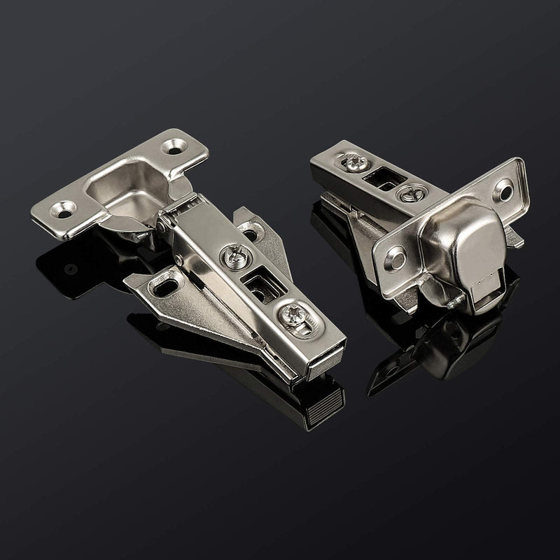 [Australia] - Probrico 1 Pair（2 Pack）Kitchen Cabinet Hinges for Face Frame Cabinet, Concealed Cabinet Hinges Brushed Satin Nickel with Mounting Screws Nickel-plated 