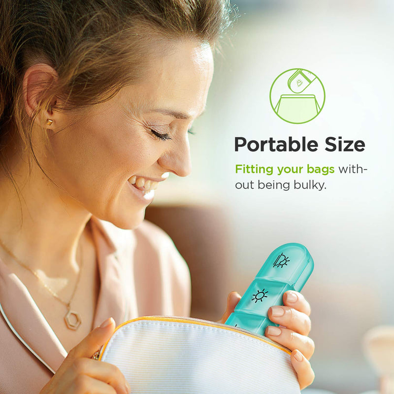 [Australia] - AUVON Weekly Pill Box Organiser 3-Times-A-Day, Portable 7 Day Tablet Boxes with Large Separate Compartments to Hold Medication, Vitamins, Fish Oil and Supplement Clear 