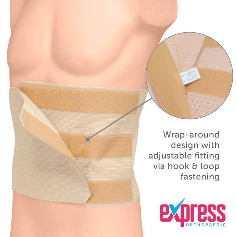 [Australia] - Express Orthopaedic® - Medically Approved Multi-band Elastic Compression Abdominal Binder Wrap - Post-Op, Abdominal Weaknesses & Hernia 