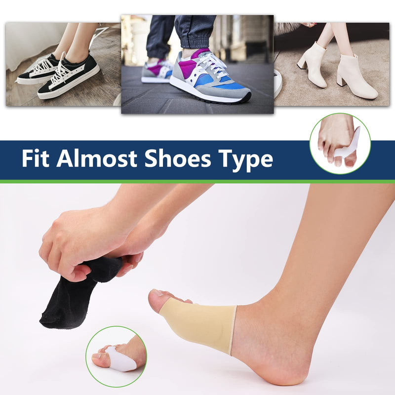 [Australia] - Bunion Corrector Kit, Bunion Pain Relief Sleeves Bunion Pads Brace Cushions Gel Big Toe Separator Bunion Guards Hallux Valgus Brace for Day/Night Supports (L/Men) 