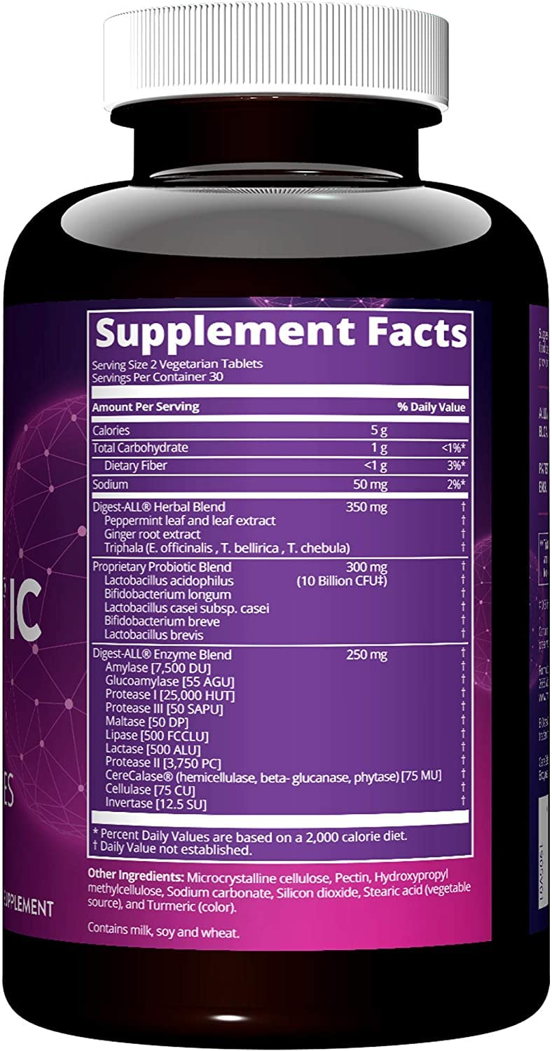 [Australia] - MRM Nutrition Digest-All ® IC Probiotics & Digestive Enzymes | Improved Digestion and Absorption | Healthy Digestion | May Help with Bloating and Gas | Gluten-Free | 15 Servings 