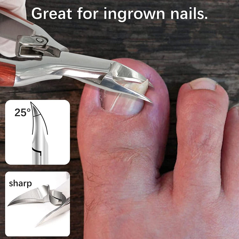 [Australia] - [Upgraded] Toenail Clippers for Thick Nails, Heavy Duty Professional Ingrown Toenail Clippers for Women Men, with Long Handle Easy to Hold Use 