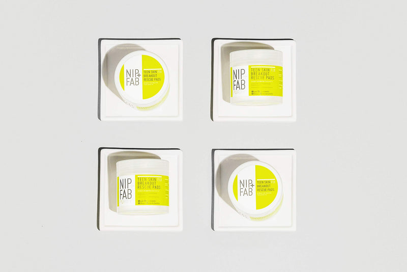 [Australia] - Nip + Fab Teen Skin Fix Zero Breakout Rescue Face Pads with Salicylic Acid, Witch Hazel and Antioxidant Wasabi Extract, BHA Facial Pad for Cleansing Pores Prevent Breakouts Blemishes, 60 Count 