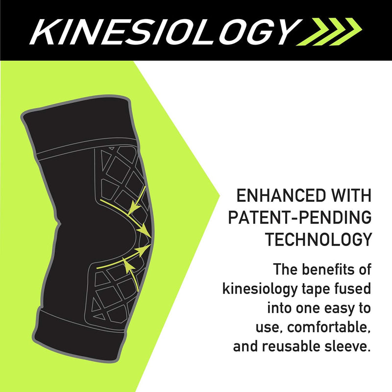 [Australia] - Spark Kinetic Elbow Sleeve, Size Large – Provides Enhanced Support with Embedded Kinesiology Tape –Made with Moisture-Wicking Material – Designed for Use While Golfing, Tennis, Basketball, & More 