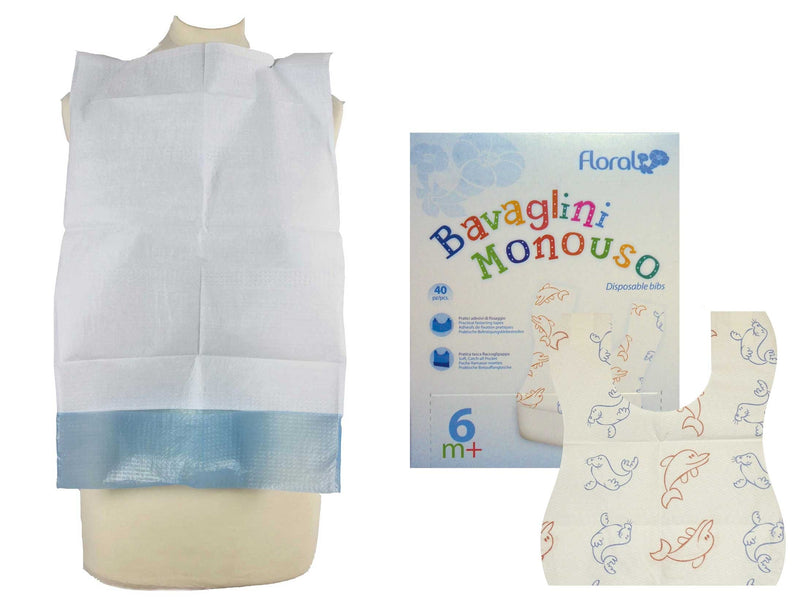 [Australia] - Disposable Bibs with Crumb Catcher 66X37 CM Napkins Disposable Pack Of 50 Disposable Napkins Pack of 100 