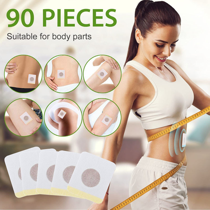 [Australia] - Weight Loss Patches, 90 PCS Weight Loss Sticker with Natural Herbal, Belly Slimming Detox Patch for Buckets Waist, Waist Abdominal Fat, Quick Slimming Original 