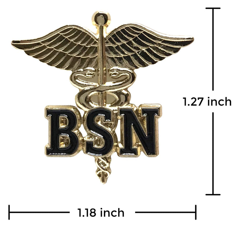 [Australia] - Registered Nurse Emblem Lapel Pin - Letters on Caduceus Brooch - RN Medical Ceremonie Clip BSN 