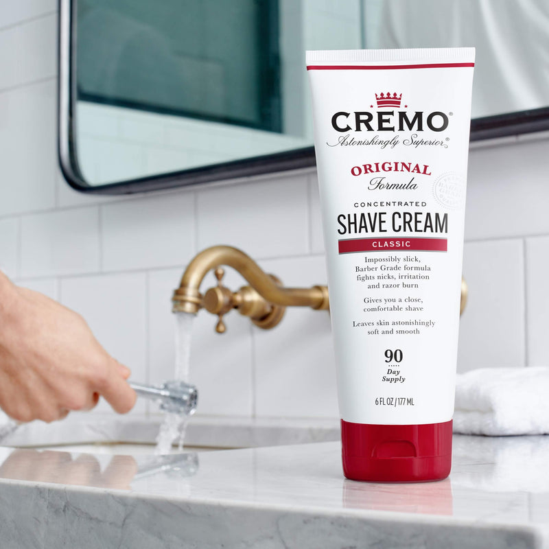 [Australia] - Cremo Barber Grade Original Shave Cream, Astonishingly Superior Ultra-Slick Shaving Cream Fights Nicks, Cuts and Razor Burn, 6 Oz 