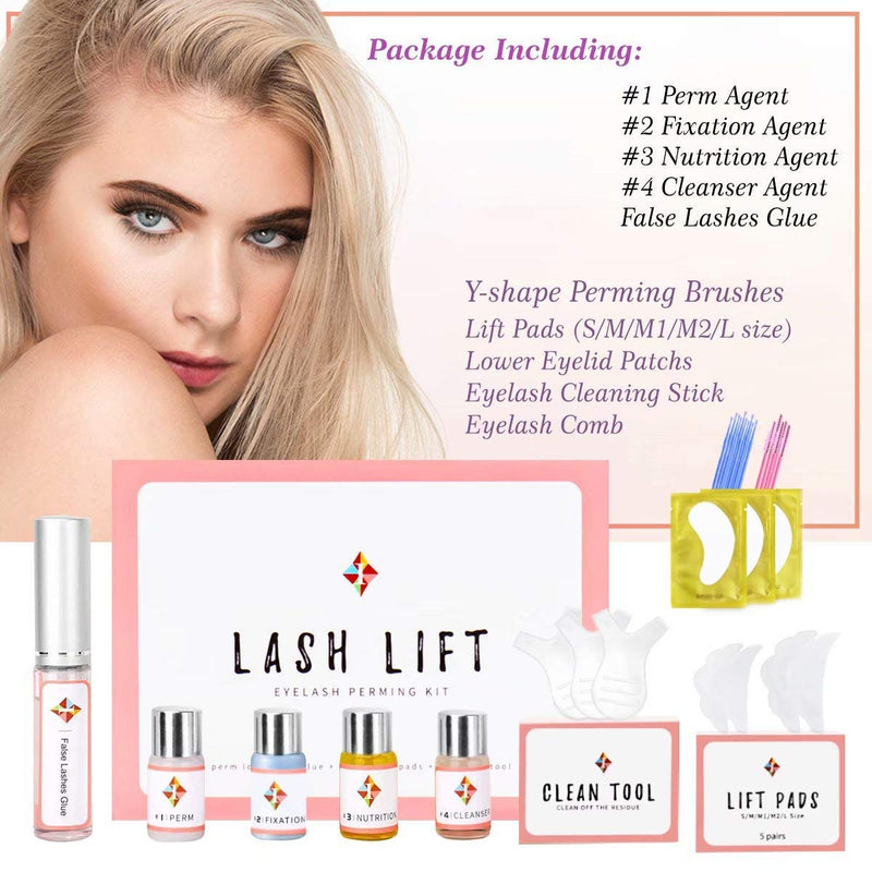 [Australia] - Lash Lift Kit For Perming, Curling and Lifting Eyelashes | Semi Permanent Salon Grade Supplies For Beauty Treatments | Includes Eye Shields, Pads and Accessories 