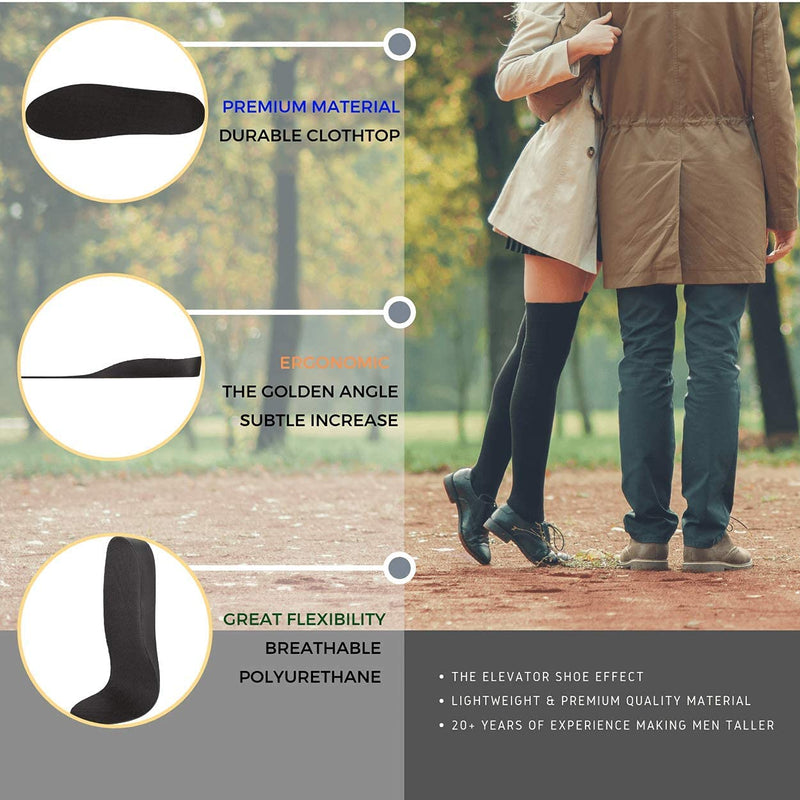 [Australia] - Shoe Lifts for Men - Height Enhancing Elevator Shoe Insoles - 1 1/4 Inch Increase - Make Shoes Taller - IK207 