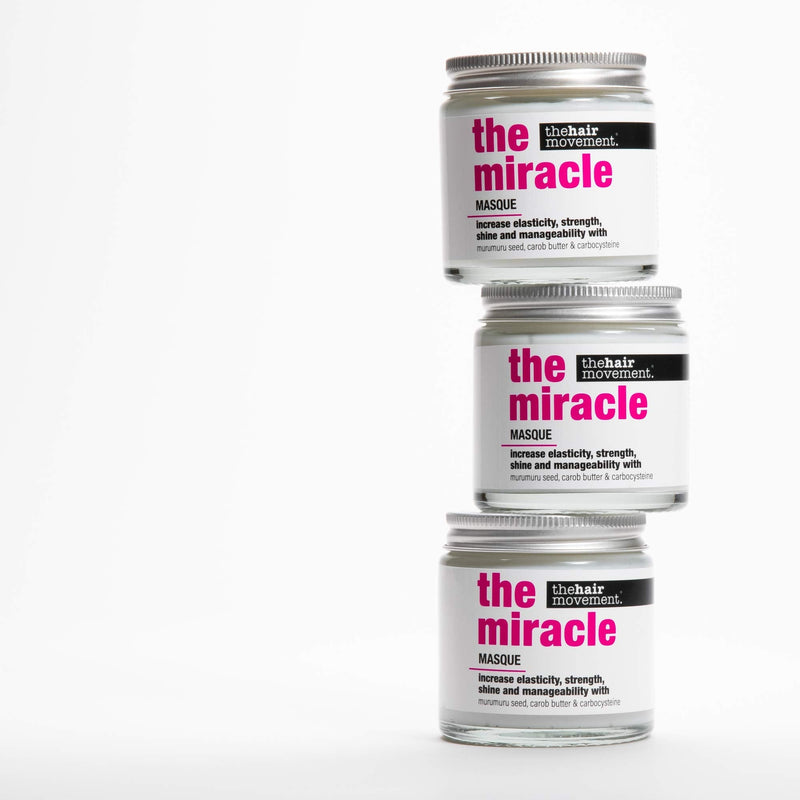 [Australia] - The Hair Movement - Miracle Masque - Repair, Increase Elasticity, Strength, Shine and Manageability - Murumuru Seed, Carob Butter and Carbocysteine - Cruelty-Free, Vegan, 120ml 120 ml (Pack of 1) 