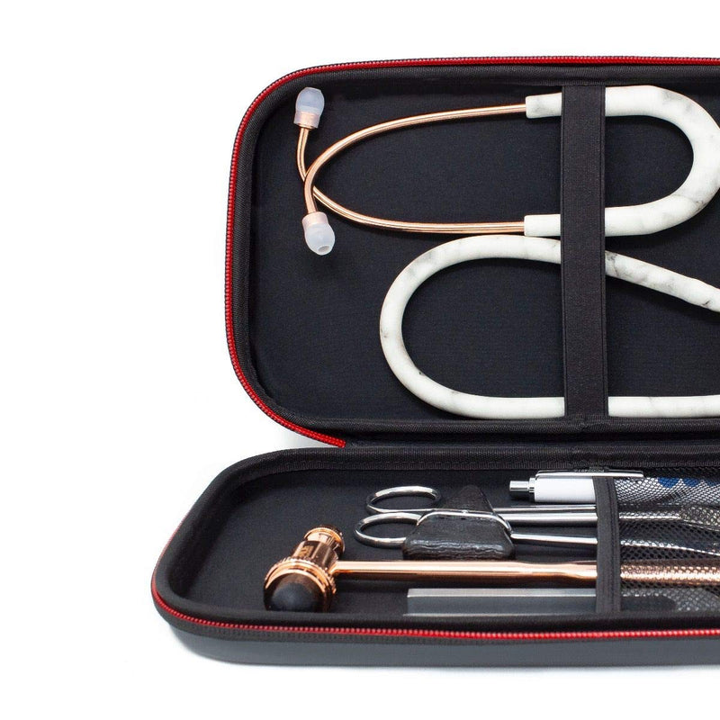 [Australia] - MDF Stethoscope Hard Travel Carrying Case with Mesh Pocket, Medium Size, Fits MD One and Acoustica Stethoscopes, Reflex Hammers, Sphygmomanometers, Penlights, Doctor & Nurse Accessories (MDFSCM12) 