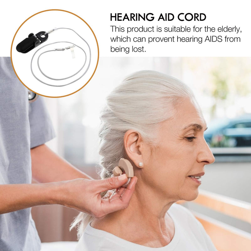 [Australia] - iplusmile Hearing Aids Clip and Anti- Lost Lanyard Keepers Hearing Aids Holder Straps for Adults Seniors Hearing Instruments 