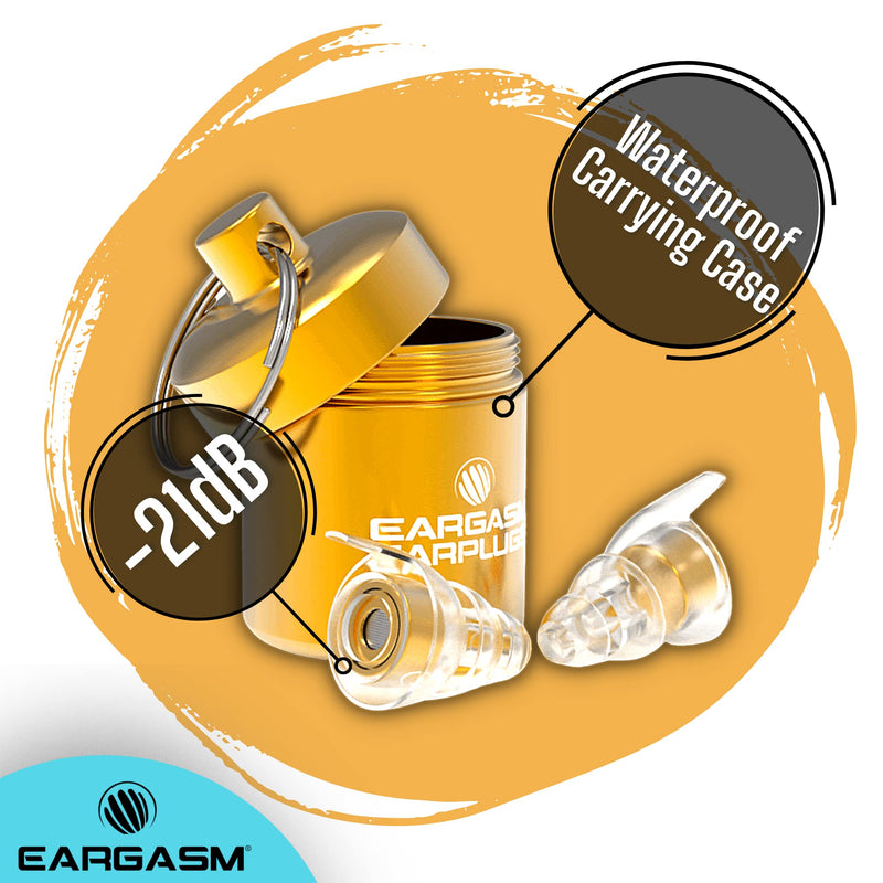 [Australia] - Eargasm High Fidelity Earplugs for Concerts Musicians Motorcycles Noise Sensitivity Conditions and More (Premium Gift Box Packaging) (Gold) Gold 