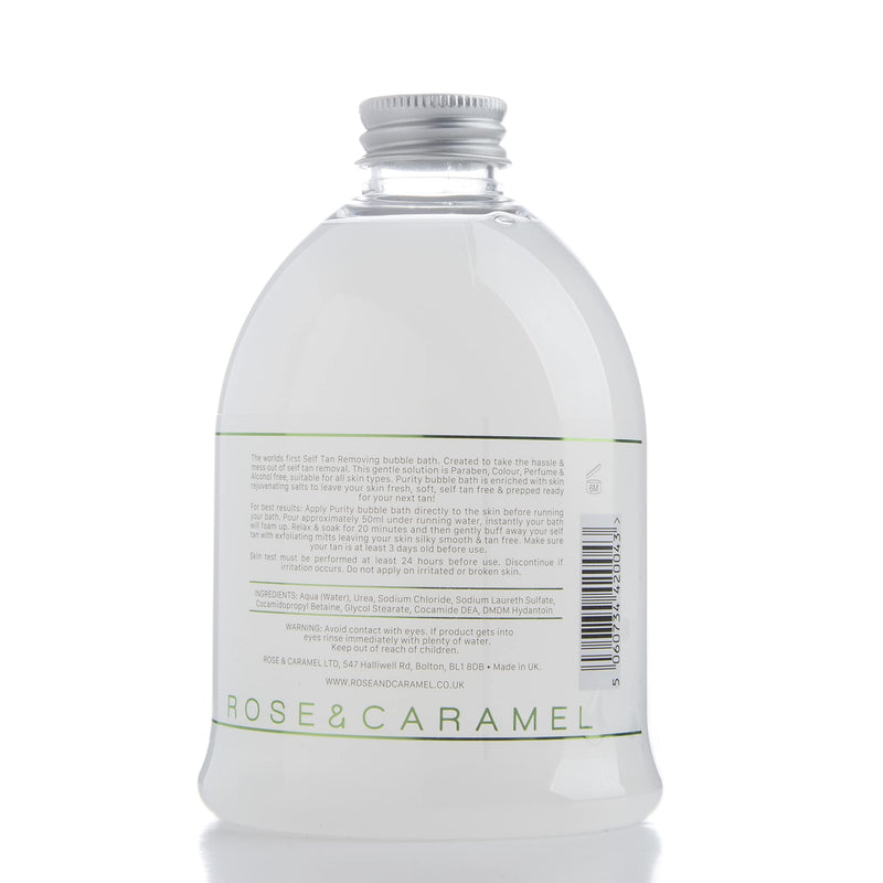 [Australia] - Purity Self Tan Removing Bubble Bath 500ml. Effective Self Tan Eraser, Removes Any Brand of Fake Tan 