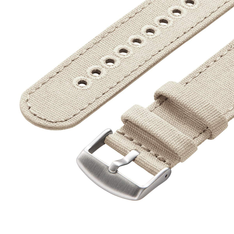 [Australia] - Archer Watch Straps - Canvas Quick Release Replacement Watch Bands | Multiple Colors, 18mm, 20mm, 22mm 18mm (See diagram) Alabaster 