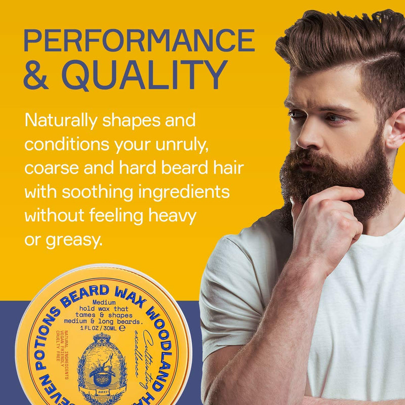 [Australia] - Seven Potions Beard Wax for Men — Medium Hold Styling Wax to Shape And Nourish Your Beard — All-Natural, Vegan, Cruelty Free — Woodland Harmony (30 ml) 