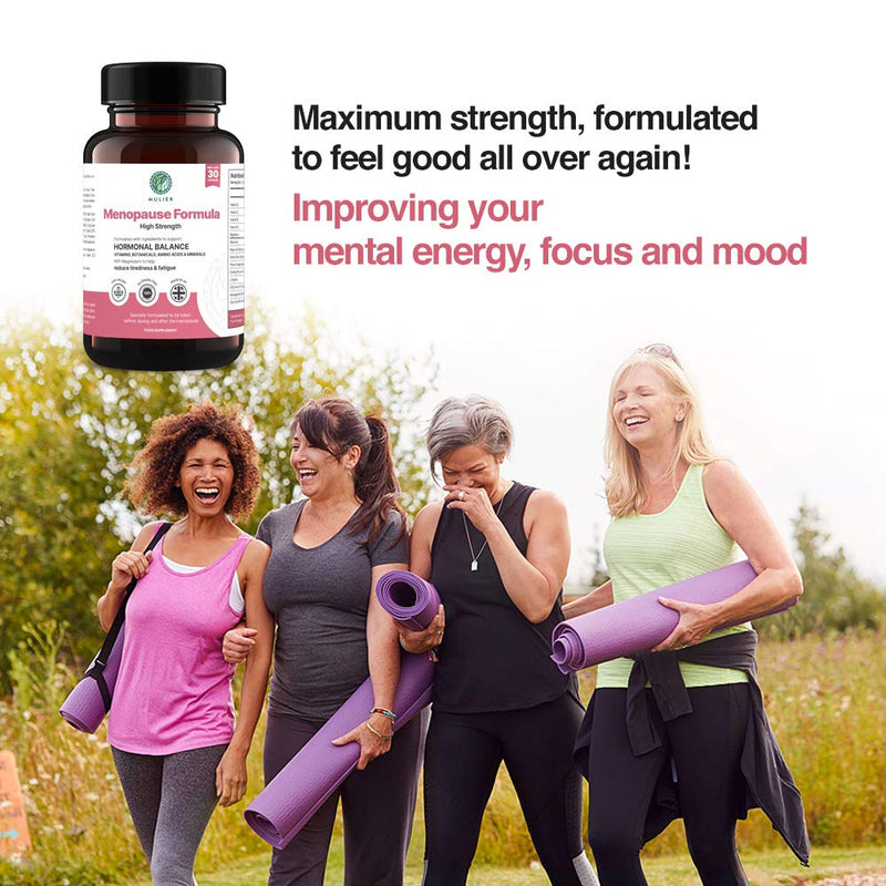 [Australia] - High Strength Menopause Formula | 14 Active Supporting Ingredients for Hot Flushes, Night Sweats & Fatigue | 1 Month Supply | Vegan Friendly | Suitable for Women in Perimenopause 