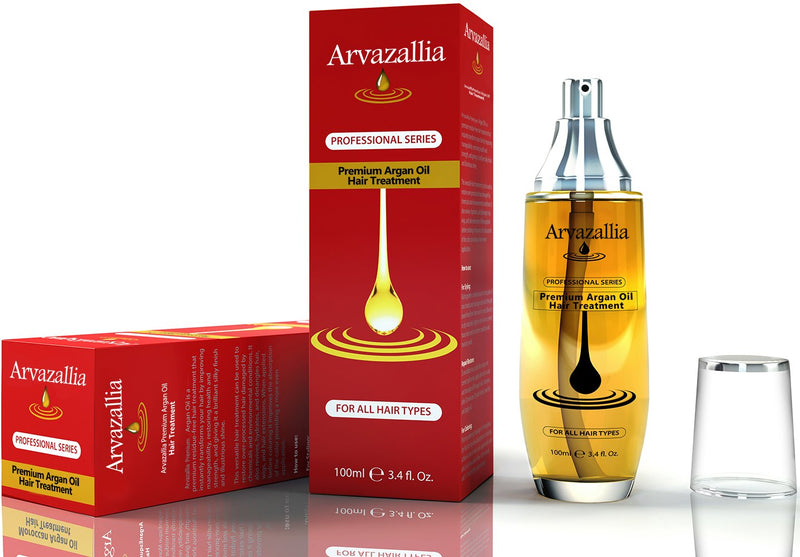 [Australia] - Argan Oil for Hair Treatment By Arvazallia Leave in Treatment & Conditioner 3.4 Fl Oz (Pack of 1) 
