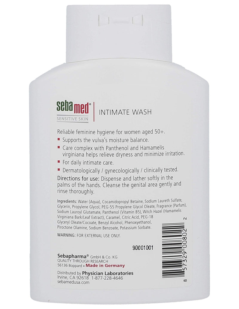 [Australia] - Sebamed Feminine Intimate Wash Menopause pH 6.8 Gentle Hydrating Vaginal Wash Feminine Hygiene Clinically Tested (200mL) 6.76 Fl Oz (Pack of 1) 