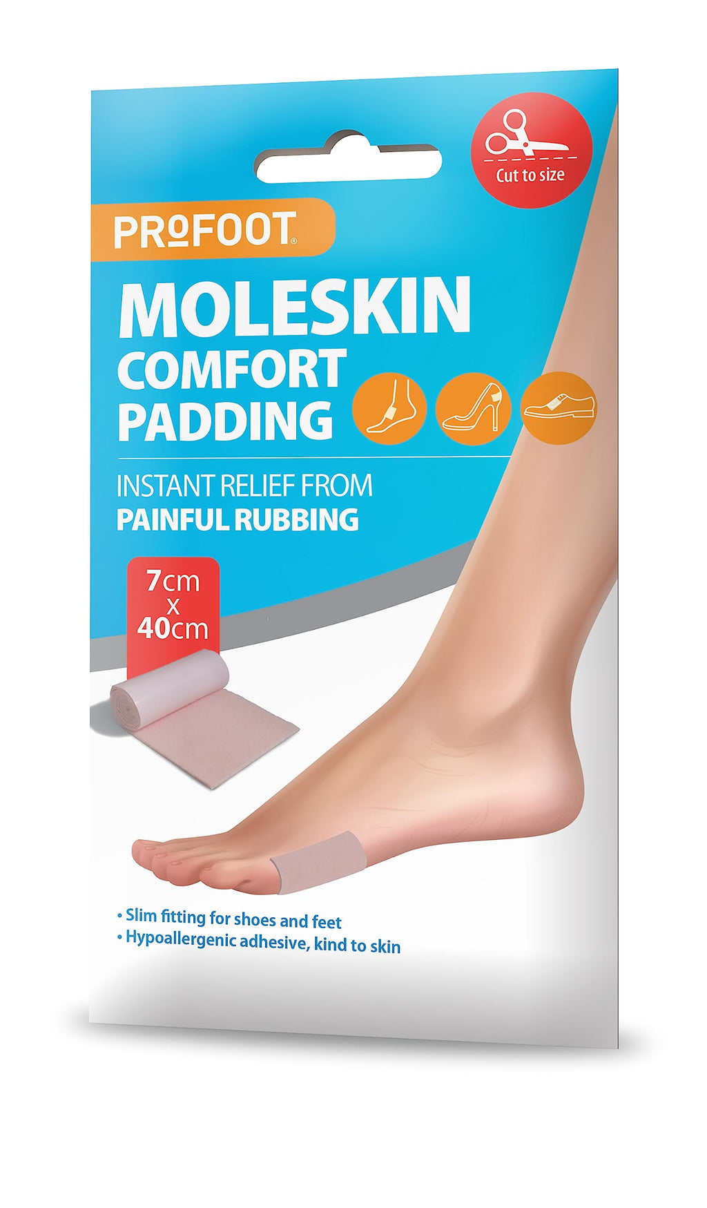 [Australia] - Profoot Moleskin for Instant Relief from Painful rubbing Ideal for blisters, bunions, callouses and Foot discomfort - Pack of 2 2 Pack 