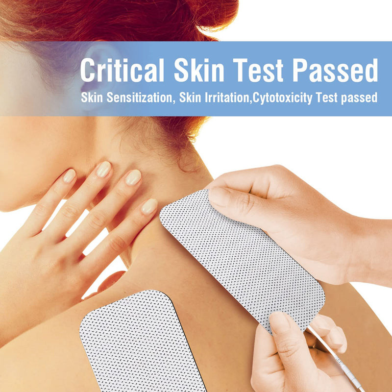 [Australia] - LYINIE TENS Unit Pads 32pcs Reusable Replacement Electrode Patches for Electrotherapy (2"x2" 16pcs, 2"x4" 16pcs) 