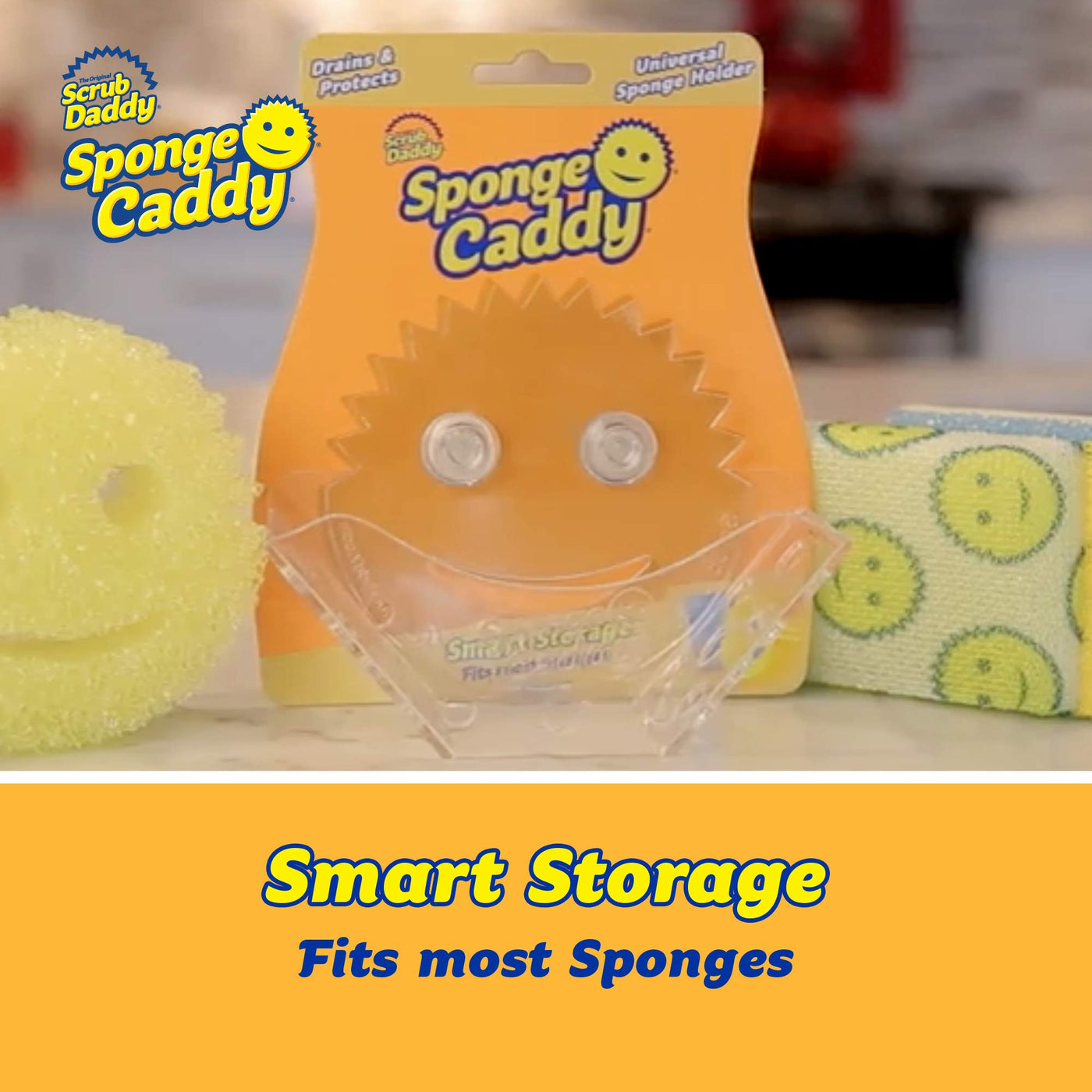 If you have a Scrub Daddy, then you need a Daddy Caddy - the sleek storage  solution for your smiley face sponge.