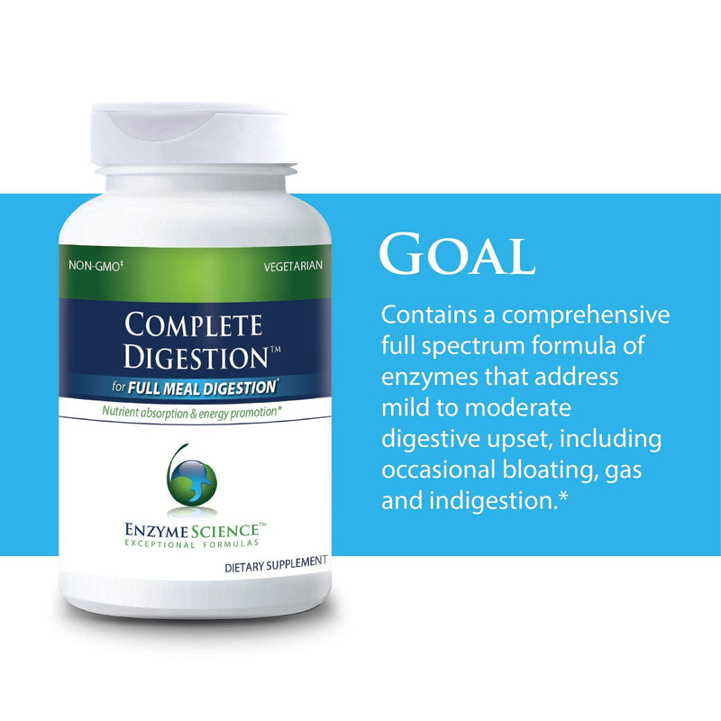 [Australia] - Enzyme Science™ Complete Digestion™, 30 Capsules –  Full Support for Digestive Health – for Occasional Gas, Bloating, and Indigestion – Probiotic for Men and Women – Digestive Enzyme Supplement 30 Count (Pack of 1) Frustration-Free Packaging 