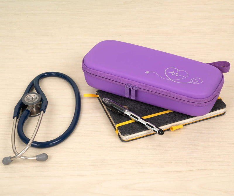 [Australia] - ButterFox Premium Stethoscope Case with Divider and ID Slot for 3M Littmann Classic III, Cardiology IV Diagnostic and More Stethoscopes with Pocket for Nurse Accessories (Purple) Purple 