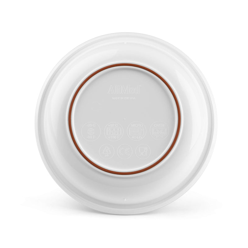 [Australia] - Providence Spillproof 9" Scoop Plate High-Low Adaptive Bowl - 2-Pack - Dish for Disabled, Handicapped, and Elderly Adults with Special Needs from Parkinsons, Dementia, Stroke or Tremors - PSC 996 2 Piece Set 1 Red - 1 White 