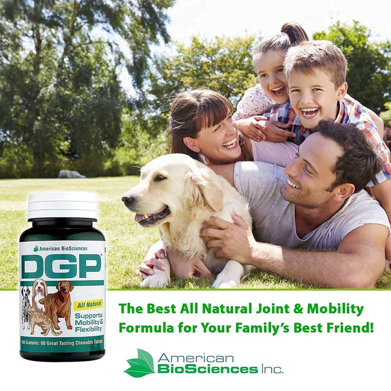 [Australia] - American BioSciences DGP, Joint Relief Formula for Pets, Works Quickly to Support Mobility, Flexibility and Enhanced Energy, 60 All-Natural Chewable Tablets 