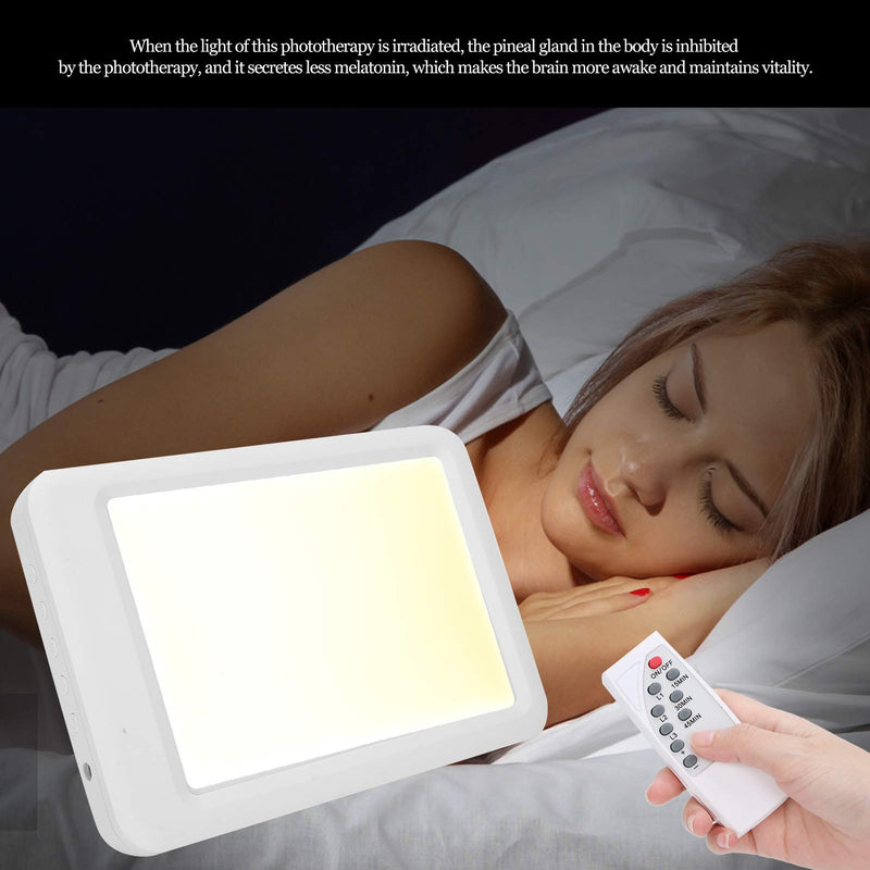 [Australia] - Therapy Sun Lamp 35000 Lux LED White Warm Light with 3 Adjustable Brightness and with Memory Function(Remote Control) Remote Control 