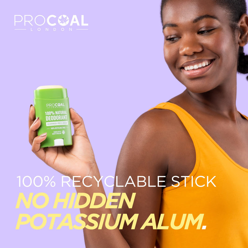 [Australia] - 100% Natural Deodorant Stick by Procoal - 100% Recyclable Pack, Aluminium Free, Baking Soda Free Deodorant For Women & Men, Cruelty-Free, Made in UK 