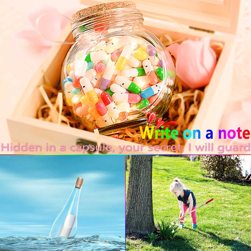 [Australia] - Prmape 200 pcs Capsule Letters Message, Cute Color Pill Pill Capsules with Smiley Faces, Capsule Message Pill Letter for Love Letters, Friendship Notes or Gifts 