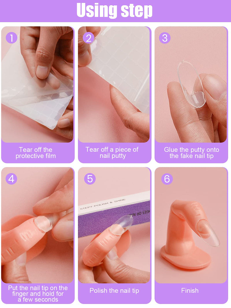 [Australia] - Kalolary Practice Hand with Stand for Acrylic Nails Flexible Nail Art Training Hand for Nails Practice with Practice Manicure Finger False Nails Tip Adhesive Nail Putty Clay Nail File 