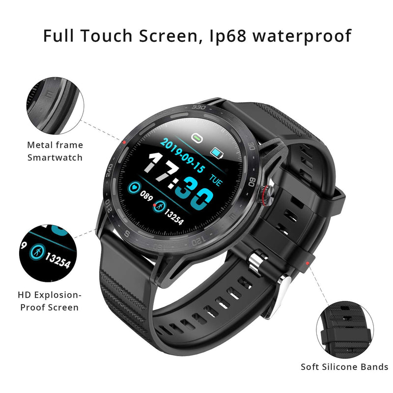 [Australia] - COLMI Smart Watch Compatible with iPhone Andriod,Waterproof Smartwatch for Men with Accurate Sleep Monitoring,Bluetooth Fitness Tracker with Heart Rate Blood Pressure and Blood Oxygen Monitor Black 
