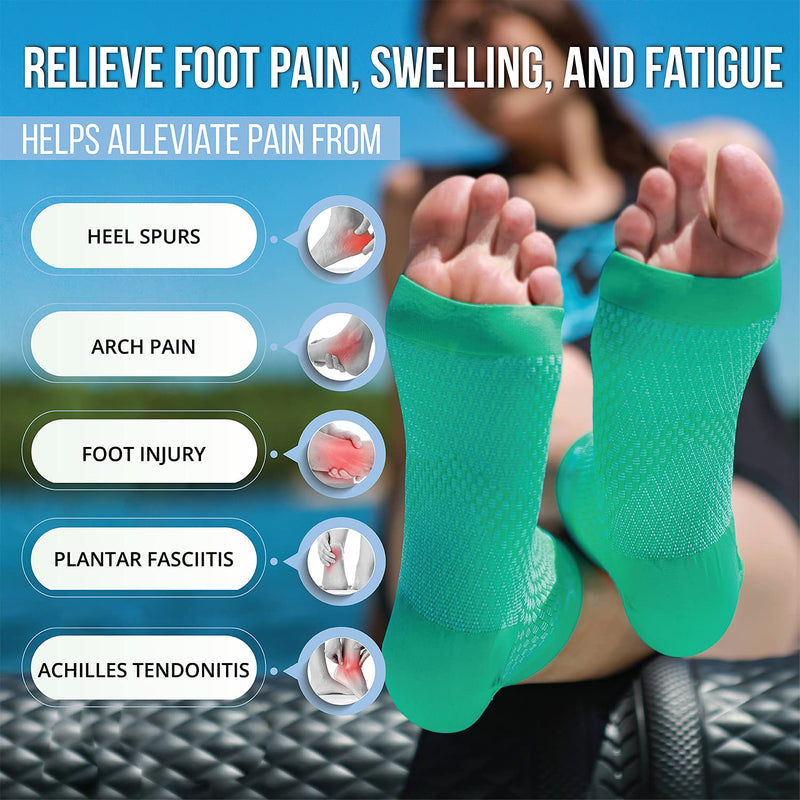[Australia] - SB SOX Plantar Fasciitis Compression Socks for Women & Men (1 Pair) - Ankle Socks for Plantar Fasciitis Relief, Arch Support, and Foot/Heel Pain for Everyday Use (Black, Medium) Black Medium (Pack of 1) 