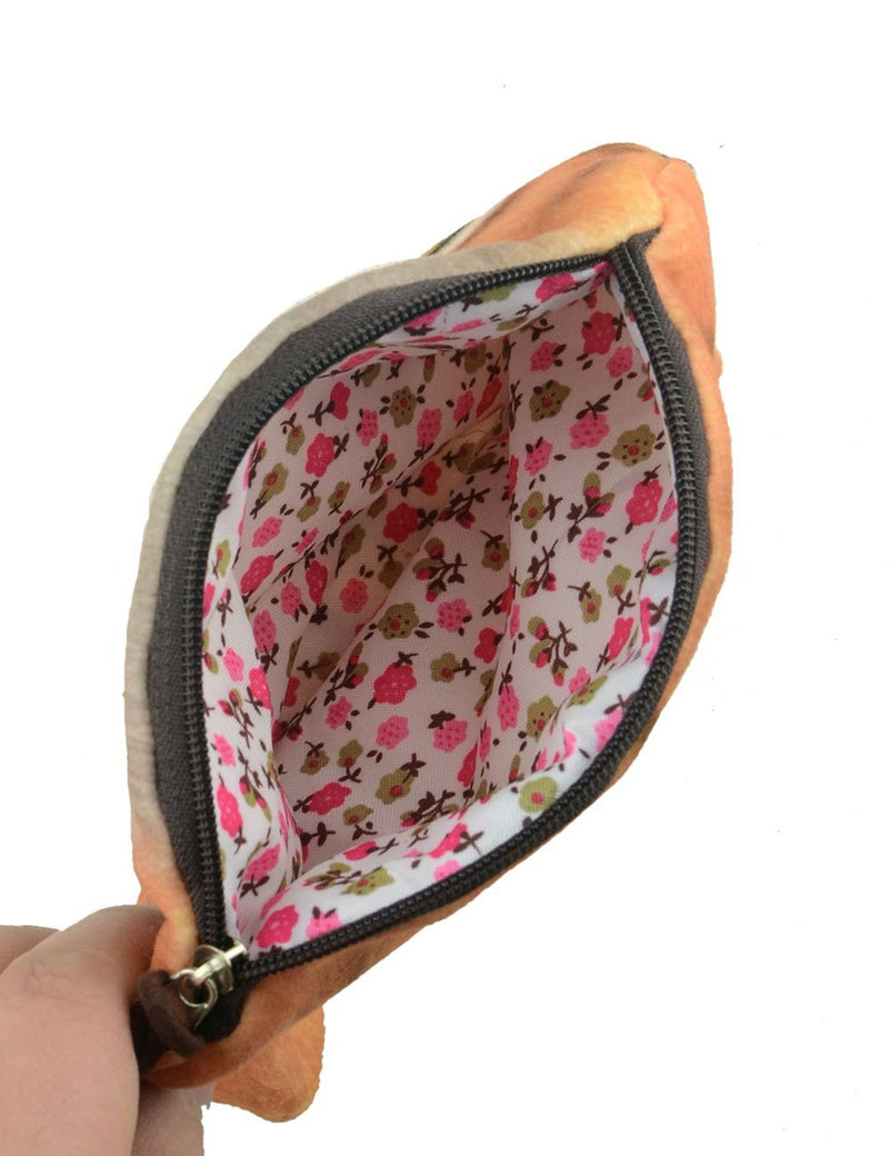 [Australia] - POPUCT Cute Lifelike 3D Cat Face Bag Zipper Case Coin Money Purse (D) D 