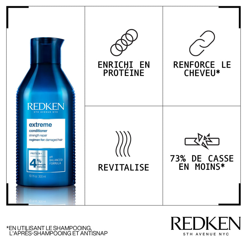 [Australia] - Redken | Conditioner, For Damaged Hair, Repairs Strength & Adds Flexibility, Extreme, 300 ml 