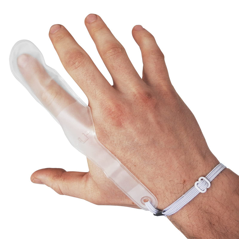 [Australia] - Twin Pack (Pair) - RE-GEN PVC Plastic Reusable Protective Transparent Adjustable First Aid Finger Stall Protection Cot (Medium) Medium 