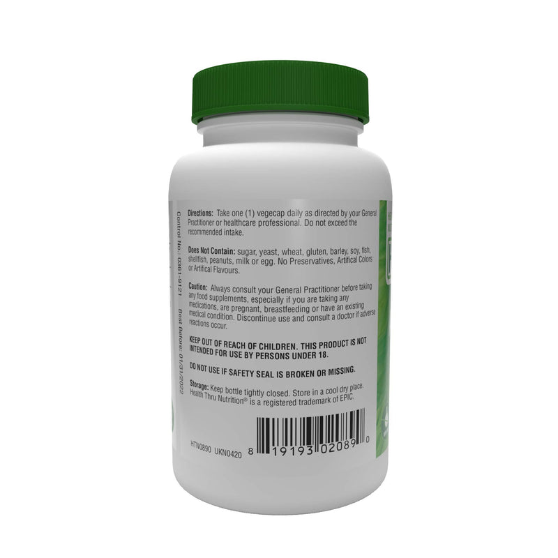 [Australia] - Alpha Lipoic Acid 600mg 60 Vegecaps - Vegan, Non-GMO, Gluten Free, Hypoallergenic and Free from Common excipients Such as Magnesium Stearate and Silica, by Health Thru Nutrition. 
