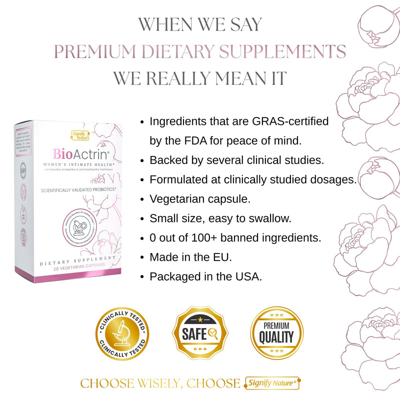 [Australia] - Bioactrin Yeast Infection Treatment for Women Pills– CLINICALLY Tested for Bacterial Vaginosis Treatment for Women Probiotics | Vaginial Ph Balance Pills | Vaginial Supplements for Women, 28 Capsules 28 Count (Pack of 1) 