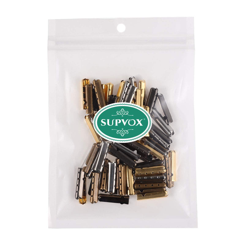 [Australia] - SUPVOX 80 Pcs Shoelace Tip Head, Smooth Replacement Metal Ends Aglet Tips with Bullet Shaped, for Paracord Shoes Clothes Lace DIY Repairing 
