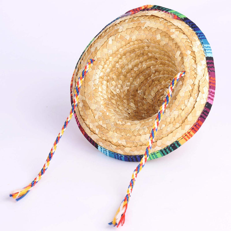 [Australia] - 8 Packs Mini Sombrero Party Hats Mexican Hat Party Decorations Party Supplies Costume Hats for Kids Dolls Pets 5.9 Inch 