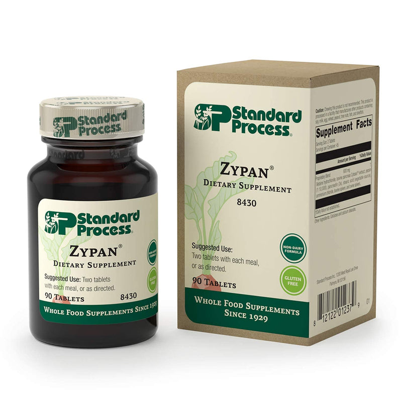 [Australia] - Standard Process Zypan - Whole Food Digestion and Digestive Health with Pepsin, Betaine Hydrochloride (Betaine HCl) and Pancreatin - Gluten Free - 90 Tablets 90 Count (Pack of 1) 