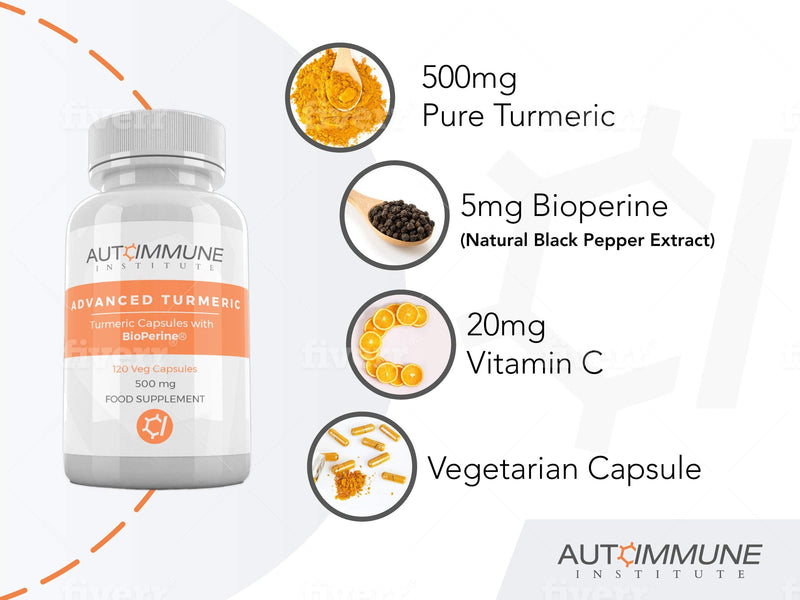 [Australia] - Advanced Turmeric. High Strength Turmeric Capsules Supplement with Black Pepper Extract (Bioperine) for 20 Times Improved Absorption. Made in UK. High Levels Curcumin. 120 Veg Capsules. 